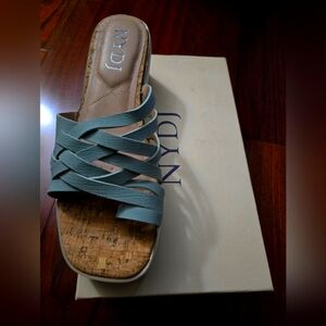 Women's Green Strappy Sandals